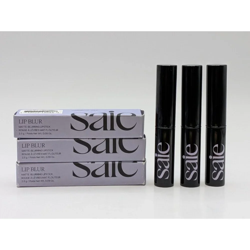 3x Lot Saie Lip Blur Matte Blurring Lipstick Nouveau Full Size